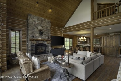 This beautifully maintained 4-bedroom, 4.5-bath log cabin in on Teton Springs Resort and Club in Idaho - for sale on GolfHomes.com, golf home, golf lot