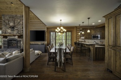 This beautifully maintained 4-bedroom, 4.5-bath log cabin in on Teton Springs Resort and Club in Idaho - for sale on GolfHomes.com, golf home, golf lot