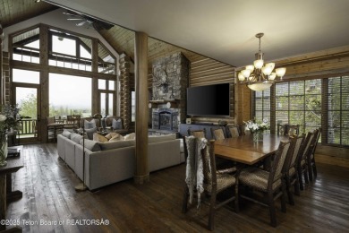 This beautifully maintained 4-bedroom, 4.5-bath log cabin in on Teton Springs Resort and Club in Idaho - for sale on GolfHomes.com, golf home, golf lot