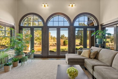 This Sun Forest-built home is perfectly positioned between the on The Club At Pronghorn Golf Course in Oregon - for sale on GolfHomes.com, golf home, golf lot