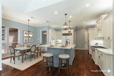 Set high on almost .4-acre corner lot in Lakeside Crossing, this on Stonebridge Ranch Country Club in Texas - for sale on GolfHomes.com, golf home, golf lot