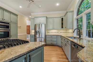 Stunning custom build, brick home, located in the gated and golf on Carolina Trace Country Club in North Carolina - for sale on GolfHomes.com, golf home, golf lot