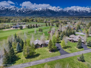 Enjoy clear Teton views from this wonderful home in Golf & on Jackson Hole Golf and Tennis Club in Wyoming - for sale on GolfHomes.com, golf home, golf lot