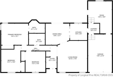 Welcome to this beautifully updated 3-bedroom, 2-bath home in on Hope Mills Golf and Country Club in North Carolina - for sale on GolfHomes.com, golf home, golf lot
