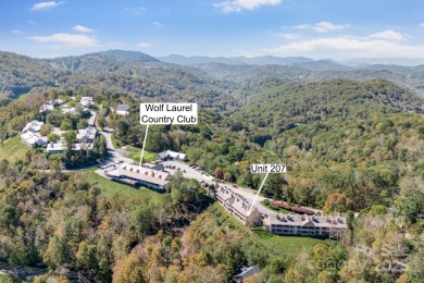 Welcome to The Bears Den, an upper-level end unit 1BR/1BA condo on Wolf Laurel Country Club in North Carolina - for sale on GolfHomes.com, golf home, golf lot