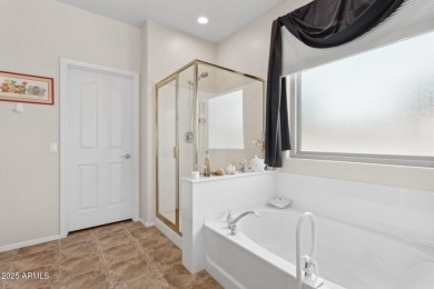 Beautiful single-level home with no interior steps features 3 on The Golf Club At Johnson Ranch in Arizona - for sale on GolfHomes.com, golf home, golf lot