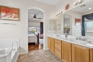 Beautiful single-level home with no interior steps features 3 on The Golf Club At Johnson Ranch in Arizona - for sale on GolfHomes.com, golf home, golf lot