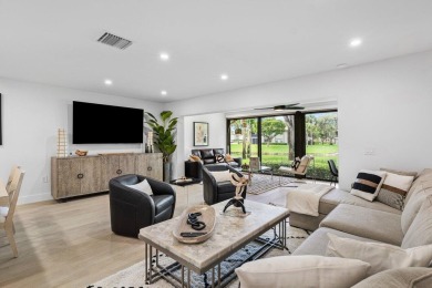 This contemporary townhouse, updated in 2022, effortlessly on Hunters Run Golf and Country Club in Florida - for sale on GolfHomes.com, golf home, golf lot