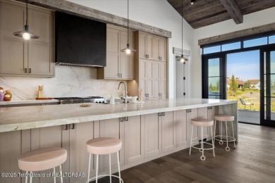 Stunning 4 bed, 4.5 bath Tributary Cabin with pond & Teton on Huntsman Springs Golf Club in Idaho - for sale on GolfHomes.com, golf home, golf lot