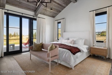 Stunning 4 bed, 4.5 bath Tributary Cabin with pond & Teton on Huntsman Springs Golf Club in Idaho - for sale on GolfHomes.com, golf home, golf lot