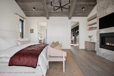 Stunning 4 bed, 4.5 bath Tributary Cabin with pond & Teton on Huntsman Springs Golf Club in Idaho - for sale on GolfHomes.com, golf home, golf lot