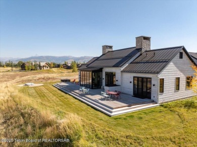 Stunning 4 bed, 4.5 bath Tributary Cabin with pond & Teton on Huntsman Springs Golf Club in Idaho - for sale on GolfHomes.com, golf home, golf lot