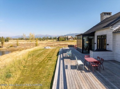 Stunning 4 bed, 4.5 bath Tributary Cabin with pond & Teton on Huntsman Springs Golf Club in Idaho - for sale on GolfHomes.com, golf home, golf lot