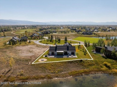Stunning 4 bed, 4.5 bath Tributary Cabin with pond & Teton on Huntsman Springs Golf Club in Idaho - for sale on GolfHomes.com, golf home, golf lot