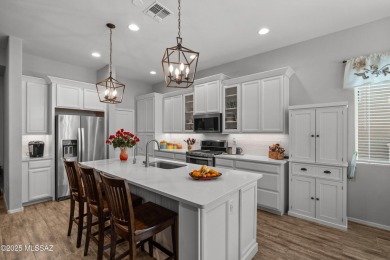 Immaculate San Bernardino model, built in 2021, brimming with on Canoa Ranch Golf Club in Arizona - for sale on GolfHomes.com, golf home, golf lot