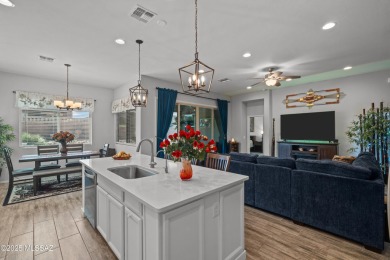 Immaculate San Bernardino model, built in 2021, brimming with on Canoa Ranch Golf Club in Arizona - for sale on GolfHomes.com, golf home, golf lot