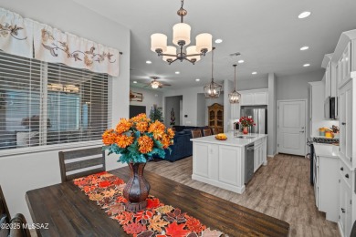 Immaculate San Bernardino model, built in 2021, brimming with on Canoa Ranch Golf Club in Arizona - for sale on GolfHomes.com, golf home, golf lot