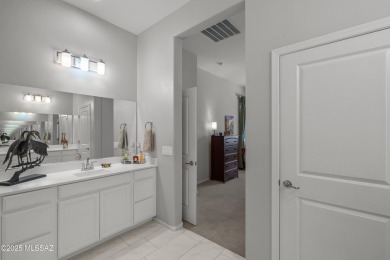 Immaculate San Bernardino model, built in 2021, brimming with on Canoa Ranch Golf Club in Arizona - for sale on GolfHomes.com, golf home, golf lot