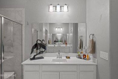 Immaculate San Bernardino model, built in 2021, brimming with on Canoa Ranch Golf Club in Arizona - for sale on GolfHomes.com, golf home, golf lot