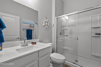Immaculate San Bernardino model, built in 2021, brimming with on Canoa Ranch Golf Club in Arizona - for sale on GolfHomes.com, golf home, golf lot