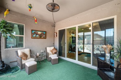 Immaculate San Bernardino model, built in 2021, brimming with on Canoa Ranch Golf Club in Arizona - for sale on GolfHomes.com, golf home, golf lot