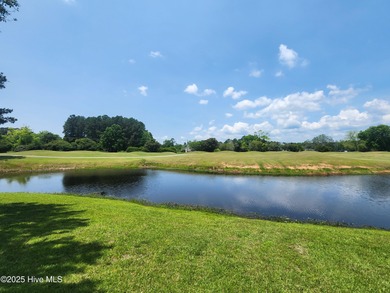 Expansive open views of Lions Paw #13 fairway and pond from this on Ocean Ridge Plantation in North Carolina - for sale on GolfHomes.com, golf home, golf lot