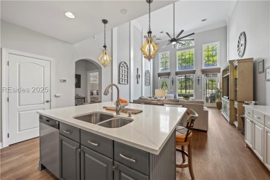 Luxurious townhome with stunning lagoon views overlooking the on Hampton Pointe Golf Course in South Carolina - for sale on GolfHomes.com, golf home, golf lot