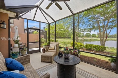 Luxurious townhome with stunning lagoon views overlooking the on Hampton Pointe Golf Course in South Carolina - for sale on GolfHomes.com, golf home, golf lot