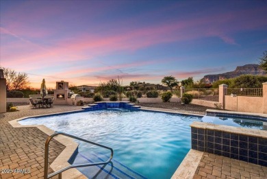 Experience luxury in this netzero, solar-powered on Superstition Mountain Club - Lost Gold in Arizona - for sale on GolfHomes.com, golf home, golf lot