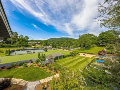 Just 26 paces to the croquet pitch, 52 to Court 1, a breezy on Lake Toxaway Country Club in North Carolina - for sale on GolfHomes.com, golf home, golf lot