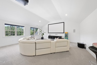 Experience luxury and lifestyle in this exceptional 5-bedroom, 5 on Hasentree Club in North Carolina - for sale on GolfHomes.com, golf home, golf lot