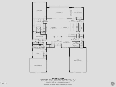 Experience luxury and lifestyle in this exceptional 5-bedroom, 5 on Hasentree Club in North Carolina - for sale on GolfHomes.com, golf home, golf lot