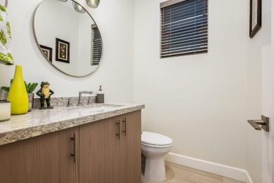 Experience luxury desert living in this impeccably remodeled on Mountain View Country Club in California - for sale on GolfHomes.com, golf home, golf lot
