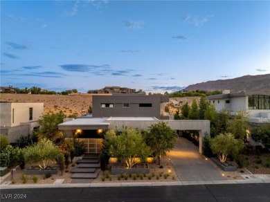 Architectural masterpiece features a warm aesthetic with wood on Bears Best Las Vegas Golf Club in Nevada - for sale on GolfHomes.com, golf home, golf lot