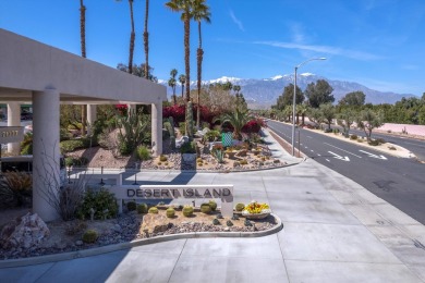 Upon entering this beautifully two-bedroom, two-bath condo on Desert Island Golf and Country Club in California - for sale on GolfHomes.com, golf home, golf lot