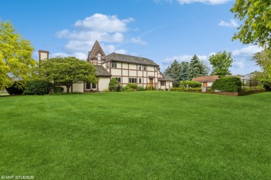 This unique custom-built Tudor-style home offers stunning views on Wedgewood Golf Course in Illinois - for sale on GolfHomes.com, golf home, golf lot