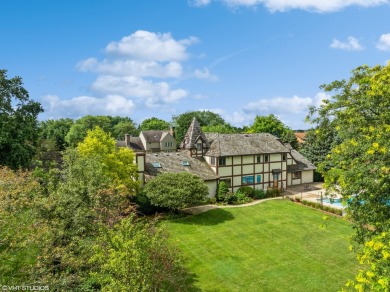 This unique custom-built Tudor-style home offers stunning views on Wedgewood Golf Course in Illinois - for sale on GolfHomes.com, golf home, golf lot