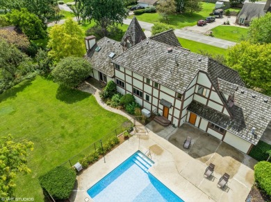 This unique custom-built Tudor-style home offers stunning views on Wedgewood Golf Course in Illinois - for sale on GolfHomes.com, golf home, golf lot