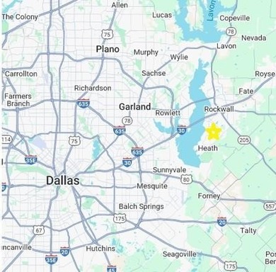 BUILD READY HOME SITE WITH TREES & PRIVACY-HEATH Tx (RETAINING on Buffalo Creek Golf Club in Texas - for sale on GolfHomes.com, golf home, golf lot