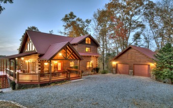 MOUNTAINTOP DREAM CABIN PERCHED UPON 6 LOTS WITH VIEWS OF 3 on Old Toccoa Farm Golf Club in Georgia - for sale on GolfHomes.com, golf home, golf lot