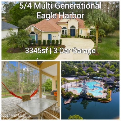 Located in Fleming Island's Eagle Harbor, this elegant 5-bed on Eagle Harbor Golf Club in Florida - for sale on GolfHomes.com, golf home, golf lot