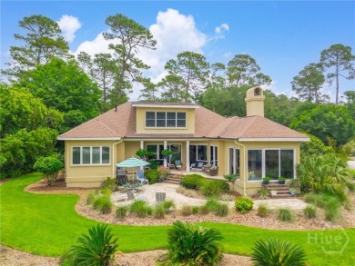 Located only a minute from the Oakridge gate, this custom stucco on The Landings Club - Marshwood in Georgia - for sale on GolfHomes.com, golf home, golf lot