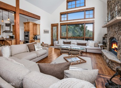 Spacious, warm, and sunny, fully furnished mountain decor home on Eagle Vail Golf Course in Colorado - for sale on GolfHomes.com, golf home, golf lot
