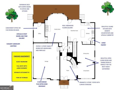 STUNNING 5-Bedroom Executive Home in the Prestigious Woodmont on Woodmont Golf and Country Club in Georgia - for sale on GolfHomes.com, golf home, golf lot