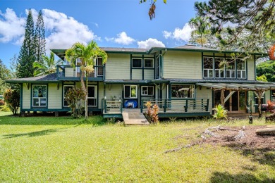 This stunning Kalihiwai Ridge custom home was built with on Princeville Golf Resort in Hawaii - for sale on GolfHomes.com, golf home, golf lot