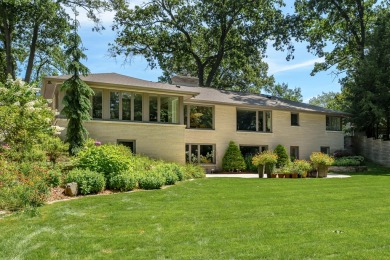 This classic all-limestone mid-century home featured in HGTV on Kalamazoo Country Club in Michigan - for sale on GolfHomes.com, golf home, golf lot