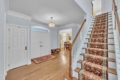 This stately, brick front home in popular Brier Creek golf on Brier Creek Country Club in North Carolina - for sale on GolfHomes.com, golf home, golf lot