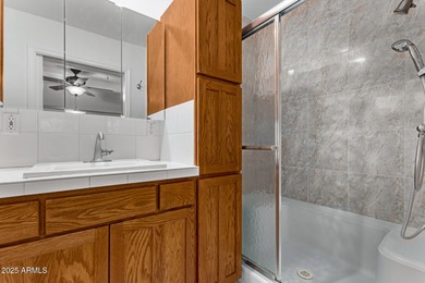 This ''Stick built'', 1 bed, 1 1/2 bath home is large enough for on Great Eagle Golf Club in Arizona - for sale on GolfHomes.com, golf home, golf lot