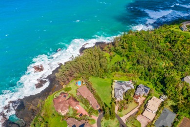 Last ocean bluff lot in Princeville, perched above iconic on Makai Golf Club At Princeville in Hawaii - for sale on GolfHomes.com, golf home, golf lot