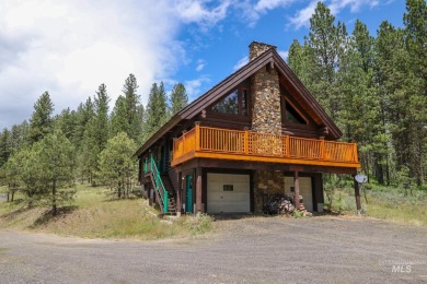 Custom, two-level True log cabin in the desirable Golf Course on Meadowcreek Golf Resort in Idaho - for sale on GolfHomes.com, golf home, golf lot